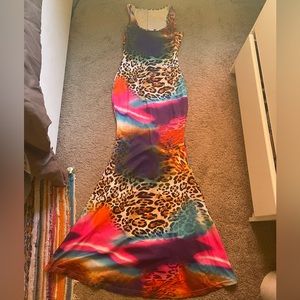 Cheetah Rainbow Long-Dress